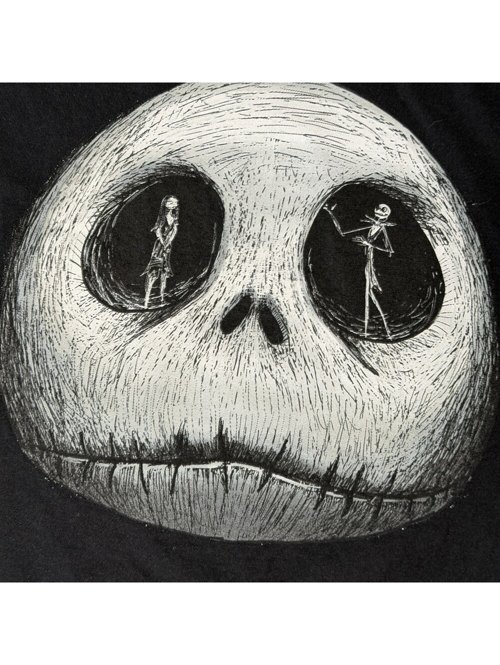 Disney Nightmare Before Christmas Jack Skellington Black Men's T-Shirt XL